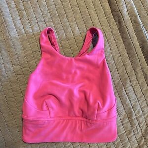 Lululemon Athletica Pink Fitted Crop Tank Top